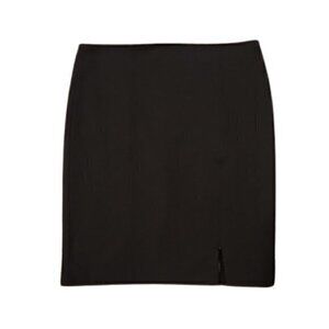 [Halo] Black Front Slit Skirt - Size M